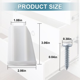 R 7227 Rear Drawer Track Back Plate, 5/16 in. x 7/8 in., Support and Maintain Alignment of Bottom/Side Mounted Drawer Glides (1 Pair)