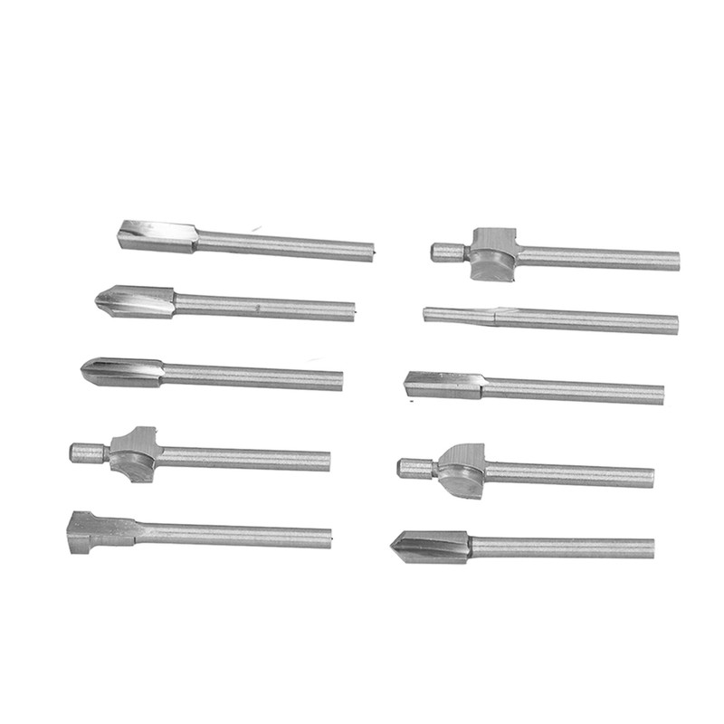 10Pcs Router Bit Set Large Capacity Chip Groove Nonstick Knives