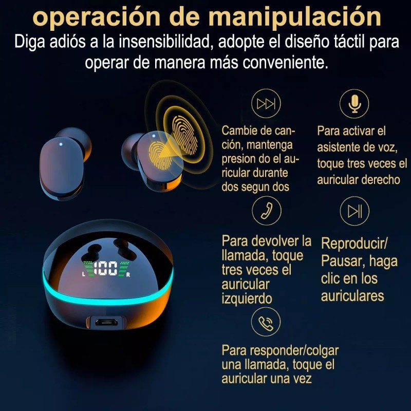 Gomia G9s Audífonos Inalámbrico Bluetooth Con Led De Respiración