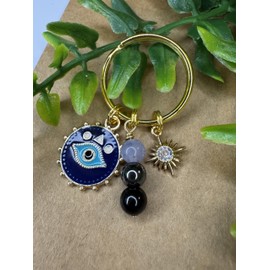 Evil Eye Protection Keychain gift – Safe Travel good luck charm – Evil Eye Charm – Women's Keychain – SolFire Jewelry