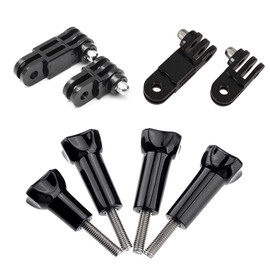 SAMCOS Extension Adapter for Action Camera 4 Screws 4 Adapters (50mm 35mm 35mm 3-way 50mm 35mm) Tripod Mount Adapter for GoPro 8pcs (Black)