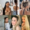 Pack of 2 Brown Braiding Ponytail Extension Braid With Hair