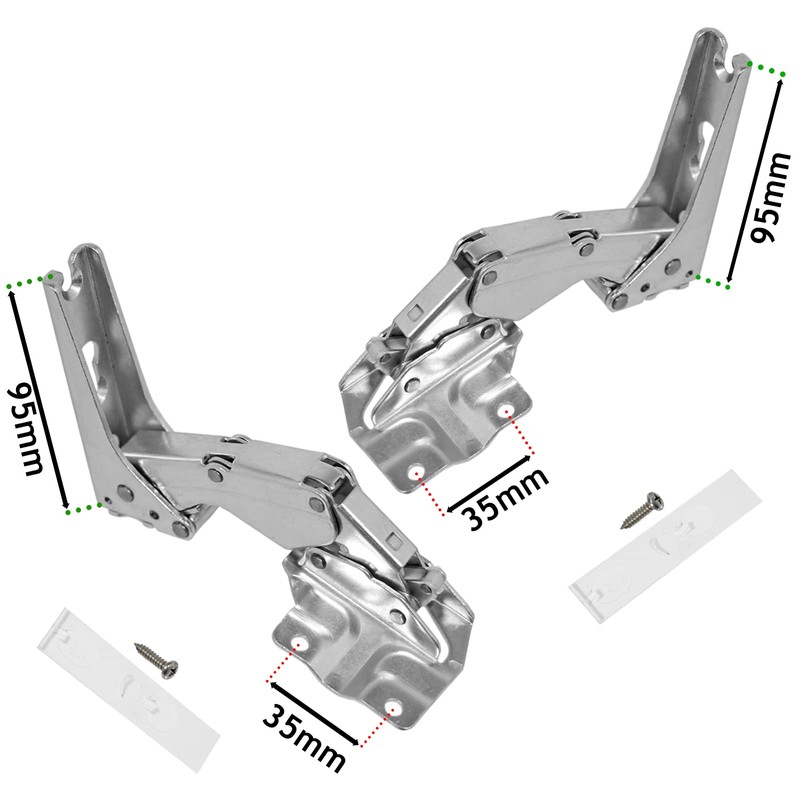 Spares2go Integrated Door Hinge Pair fits Neff Fridge Freezer (Top