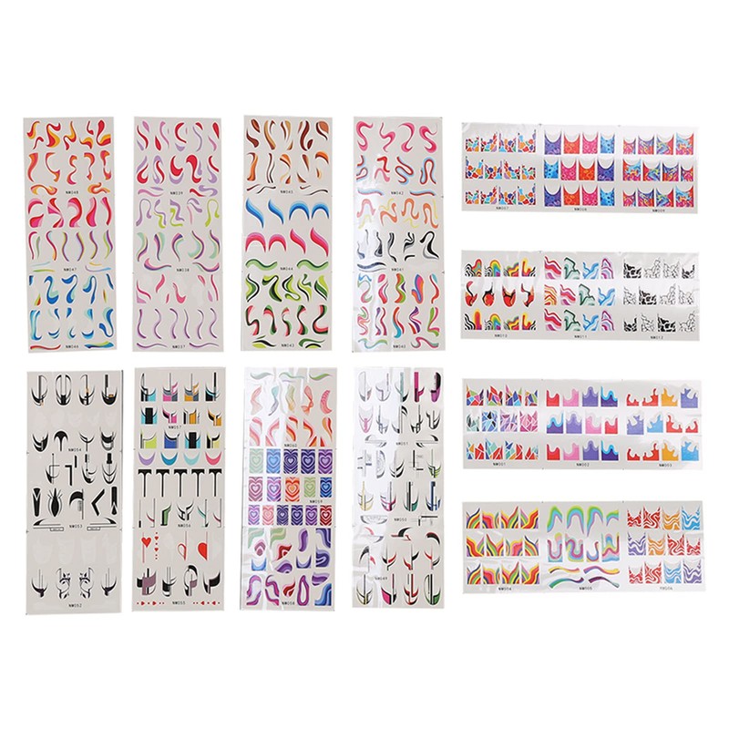 12 Pegatinas Autoadhesivas para Uñas, para Manicura, Bricolaje, para Decoración