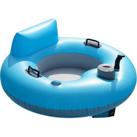 Inflatable River Tube Float - River Run for Adult Heavy Duty Motorized Tubes Floating with Backrest for Party Summer Water Beach