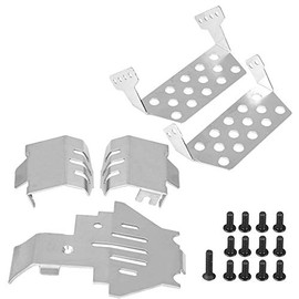 5 Pieces RC Chassis Armor, RC Car Chassis Protection Skid Plate Armour Protective Plate Protection Accessories Compatible with Traxxas 82056-4 RC Car Traxxas Trx4