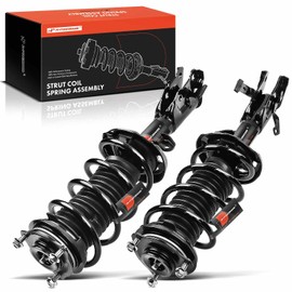 A-Premium Front Pair (2) Shock Complete Strut & Coil Spring Assembly Compatible with Honda Civic 2012 2013 L4 1.8L Coupe, Driver and Passenger Side