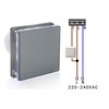STERR grey bathroom fan with glass front