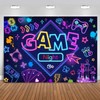 Mocsicka Game Night Backdrop Banner Neon Glow in The Dark