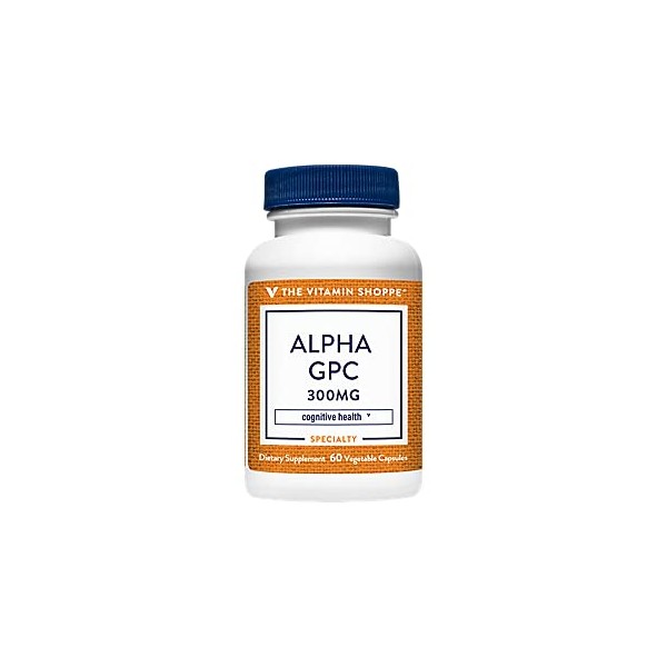 The Vitamin Shoppe Alpha GPC (Alpha-Glyceryl-Phosphoryl-Choline) 300MG - Supports Brain Function & Cognitive Health (60 Veggie Capsules)