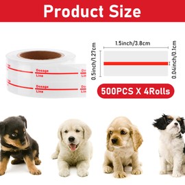 2000 Clear Syringe Labels - Dosage Marking Stickers for Medication & Veterinary Use