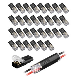 30 Stück 2-polige Kabel Steckverbinder, wasserdichter und hitzebeständiger Kabelanschluss, 18-24 AWG, geeignet für Autos, Lastwagen, Kayaks und Boote