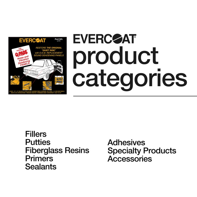 Evercoat Q-Pads - Self-Adhering, Sound Deadening Panels for Quiet Ride