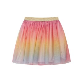 DaniChins Girl's Layered Tutu Skirt Tulle Princess Sparkle Skirt (Multicolored#1, 4)