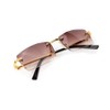 Rimless Luxury Unisex Square Trendy Retro 90's Fashion Stylish Hip