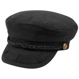 Epoch hats Greek Fisherman Sailor Hat Cap 100% Cotton (as1, Alpha, l, x_l, CD2256Black)