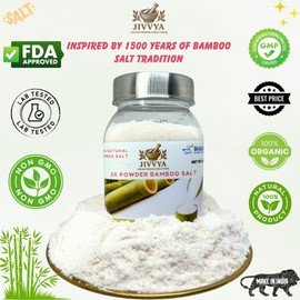 Jivvya 3X Bamboo Salt Powder - 2.4 OZ - Premium Korean-Style Natural Salt For Cooking and Wellness - and Immunity Support - Nutrient and Mineral Dense for Health
