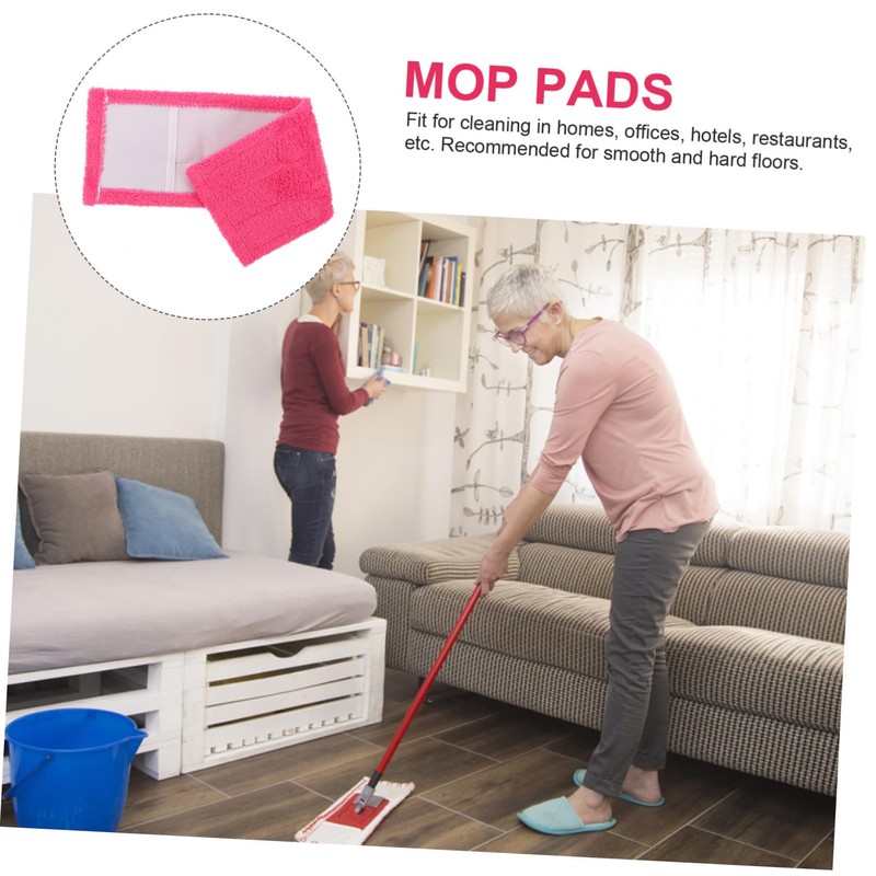 IWOWHERO Microfiber Mop Head Carpet Sweeper Covers Mop Pads Flat