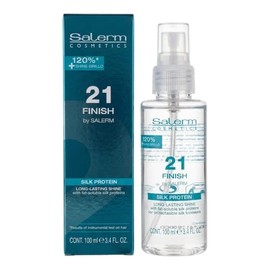 Salerm Cosmetics Finish Capilar con Proteína de Seda, Brillo Duradero, Hidratación Profunda, 100 ml. Resultados Espectaculares Inmediatos