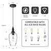 AIBISOD Glass Pendant Lights for Kitchen Island 2 Pack, E26