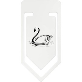 Azeeda 141mm 'Einfacher Schwan' Riesige Plastik Büroklammer (CC00093225)