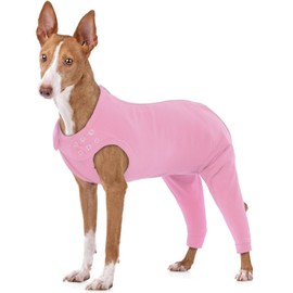 MHaustlie Dog Recovery Sleeve for Rear Legs Breathable Dog Surgery Recovery Suit with Zipper Dog Elbow Braces Protector Substitute E-Collar & Cone Anti-Licking Surgical Suit