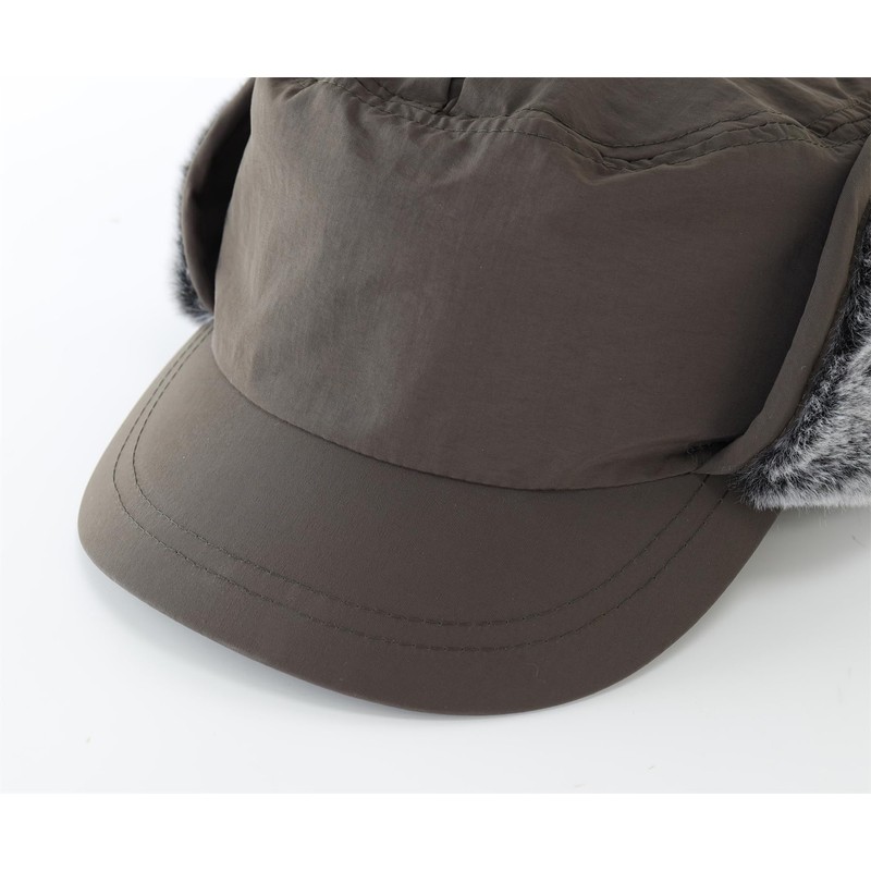 Decentron Mens Winter Hat with Brim Warm Earflaps Hat Faux