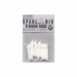 Copic Medium Broad Replacement Nib for Sketch/Ciao Markers, Package of 10 (MEDBRDN)
