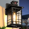 Motion Sensor Outdoor Wall Light Black, Dusk to Dawn Outside