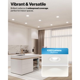 Sunco 12 Pack 6 Inch LED Recessed Light, Retrofit Downlight Can Lights for Ceiling, Baffle Trim, 1050 LM, 13W (75W Equivalent), 5000K Daylight, Dimmable, Damp Rated UL.