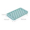 Relaxdays Ice Cube Tray, Round, Set of 3, Reusable, 2.5