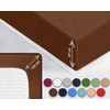 Sesto Senso Fitted Sheet 140 x 200 cm Brown for