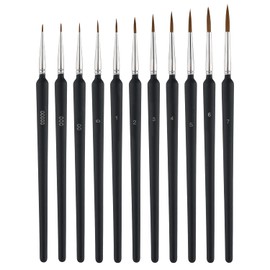 11pcs Miniature Fine Detail Paint Brushes Set, Mini Paint Brushes Kit Tiny Paint Brush Thin Tip Paint Brushes for Oil Watercolor Painting Acrylic Model Painting Nail Art Drawing Model Painting