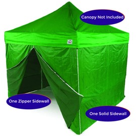 Impact Canopy 10-Foot Canopy Tent Wall Set, 1 Solid Sidewall and 1 Middle Zipper Sidewall Only, Kelly Green