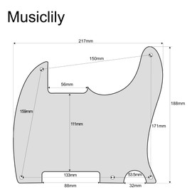 Musiclily 5 Hole Tele Pickguard Blank for Fender USA/Mexican Telecaster Esquire Guitar, 3Ply Mint
