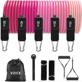 VEICK Resistance Bands, Exercise Bands, Workout Bands, Resistance Bands for Working Out with Handles for Men and Women, Exercising bands for Fitness Weights Work out at Home