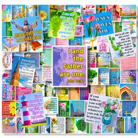 Jesus Bible Verse Stickers, Christian Scripture Stickers, 85PCS Inspiring Religious Faith Sticker Gifts for Kids Teens Adults