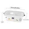 Ceramic Lunch Box with Compartment, Lunch Box with Lid, White