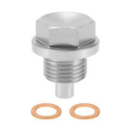 RATCHROLL 1 Set Universal Oil Drain Plug Anti Leakage Oil Pan Drain Bolt Screw Thread Repair with Gasket Magnetic Silver Tone Aluminum Alloy Copper M16x1.5