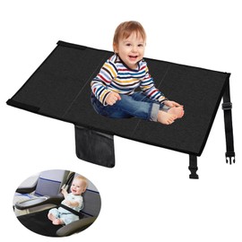 Toddler Airplane Bed Toddler Travel Bed Travel Essentials Toddler Airplane Seat Extender Aeroplane Bed Airplane Travel Accessories for Kids Portable Kids Travel Bed Travel Essentials (Black)
