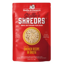 Stella & Chewy's Stella’s Shredrs Cage Free Chicken Recipe in Broth, 2.8 oz. Pouches (Pack of 12)