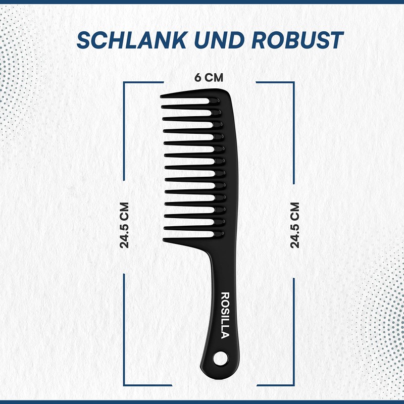 ROSILLA 24.5cm Curling Comb for All Hair Types Without Tearing