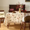 ISAENNE French Tablecloth for Rectangle Tables,Linen Table Cloth with Flowers