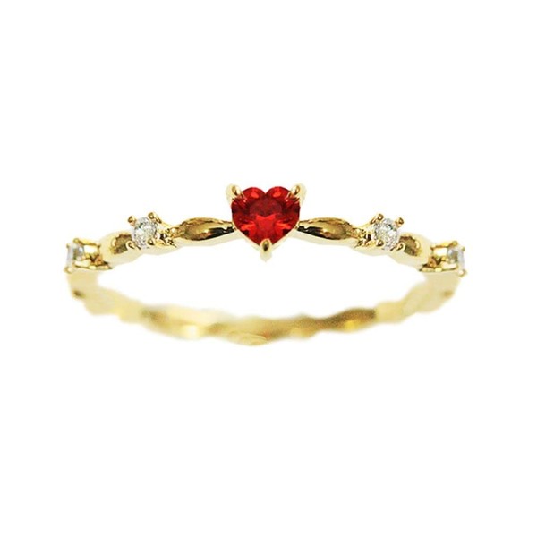 Viyuroyk 925 Sterling Silver Shiny Heart Shape Cubic Zirconia Gold