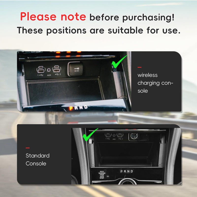 Auovo Center Console Mats Compatible with Grand Cherokee L Accessories