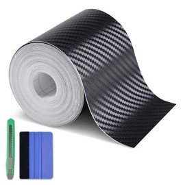Arespark 3D Carbon Fiber Vinyl Tape, Car Window Door Trim Universal DIY Black Out Chrome Delete Vinyl Wrap, Automotive Anti-Scratch Detail Protection Roll Contain Free Tool Kit (3 Inch x 30 Feet)