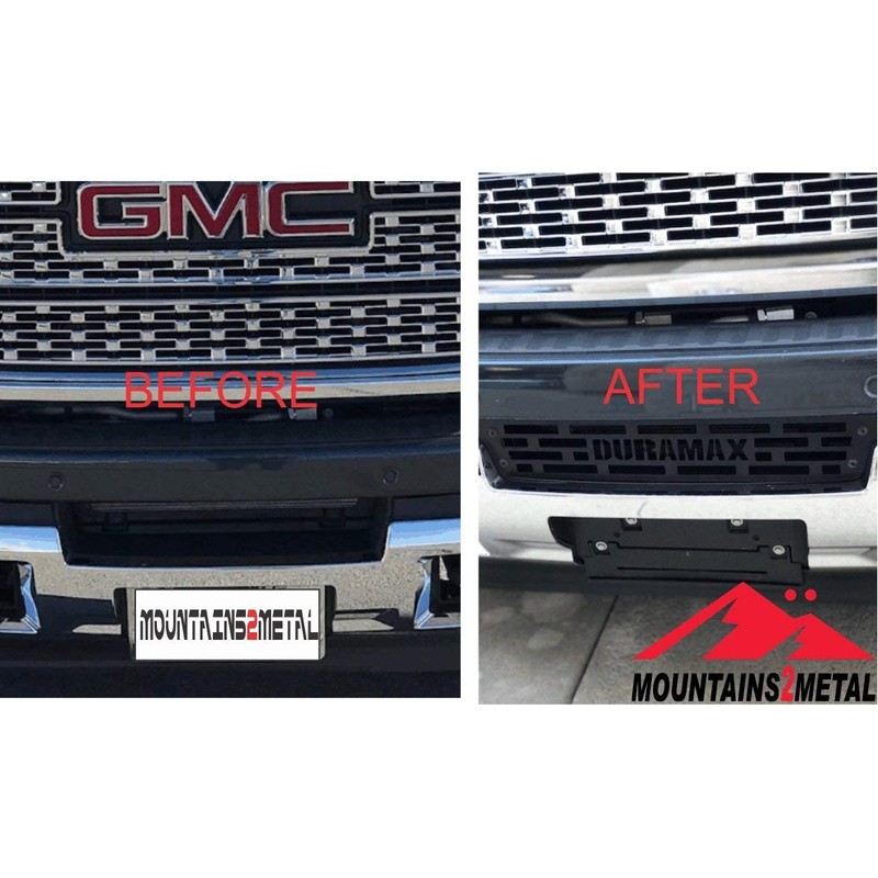 Mountains2Metal Bumper Grille Insert Duramax Edition Compatible with 2015-2019 Sierra