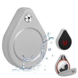 Sifemp Ultra Magnetic AirTag Case-Waterproof AirTag Magnet Holder | The Secure Magnetic Lock AirTag Case, Discreet, Security Tool, AirTag Magnetic Case for Car, Truck, Skis and More(1pcak,Gray)