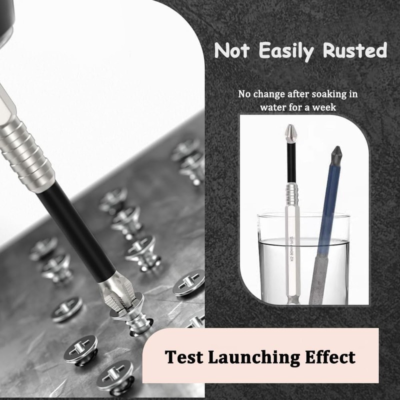 High-Magnetic Screwdriver Drill Bit Set,12PCS Magnetic Impact Bits,Rust-Proof Alloy Steel,