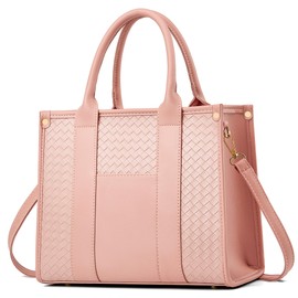 COCIFER The Tote Bag Crossbody Purses for Women Shoulder Bag Handbags PU Leather Top Handle Bags with zipper (BZ Pink)